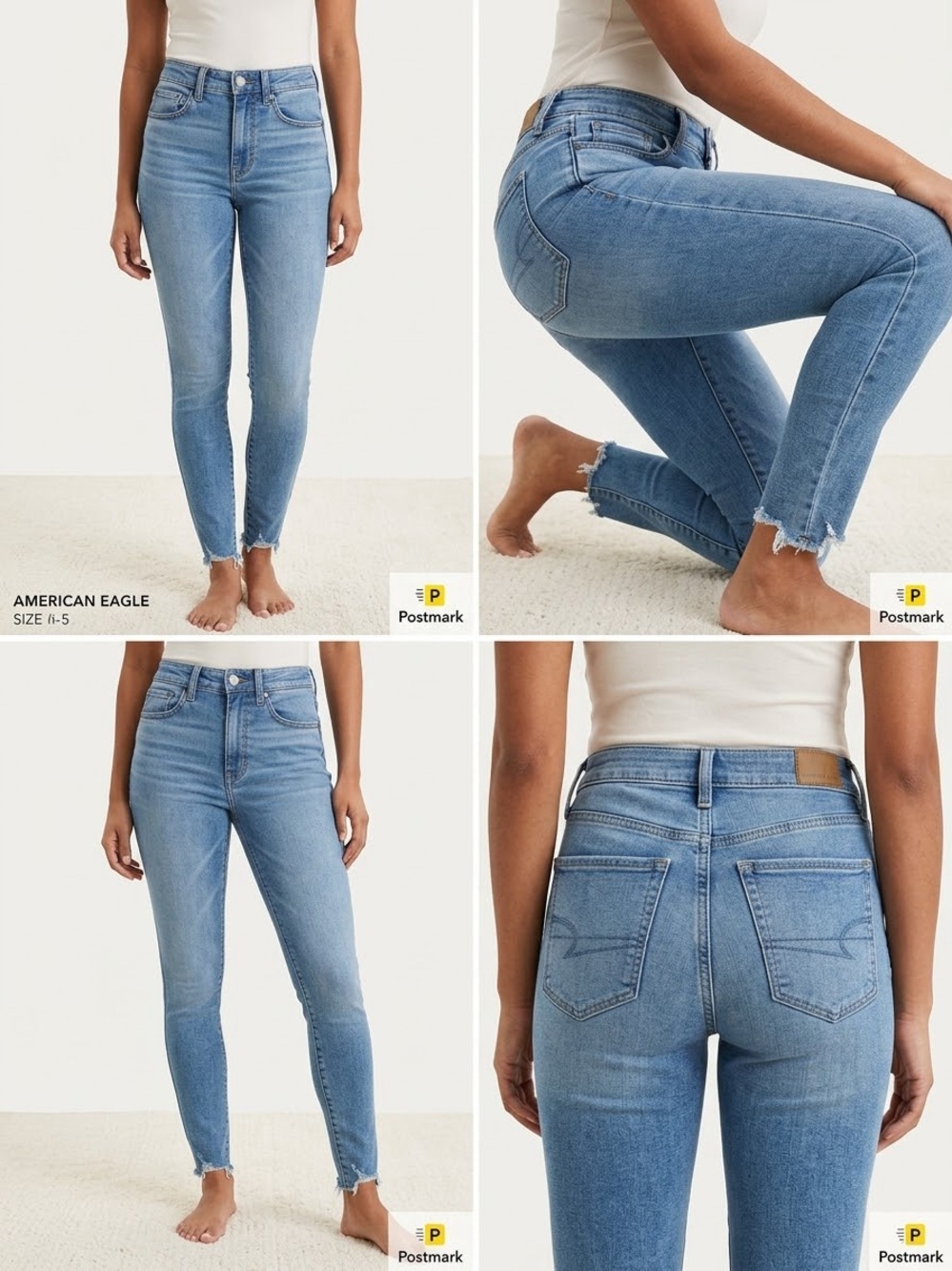 American Eagle Outfitters Light Blue High-Rise Skinny Jeans